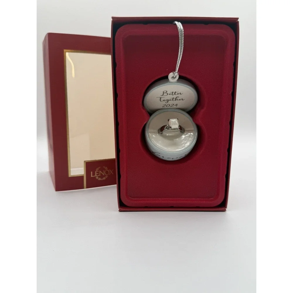 Lenox 2024 Engagement Ring Ornament Better Together Christmas Gift NEW IN‎ BOX
